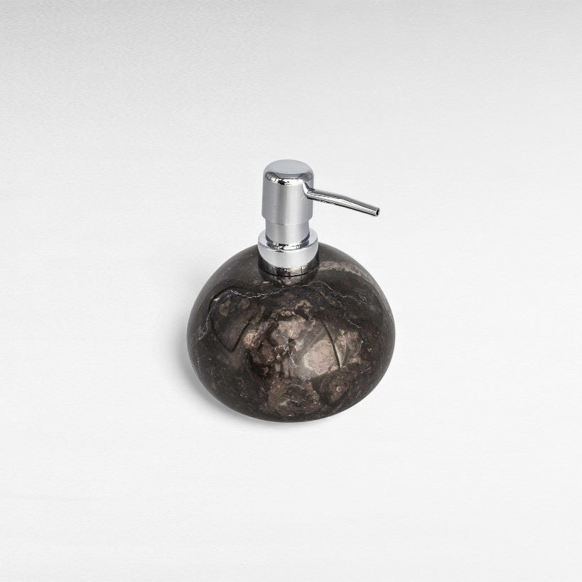 BATHROOM SOAP DISPENSER MARBLE MARBLE DARK GREY W10 |D10 |H15 CM