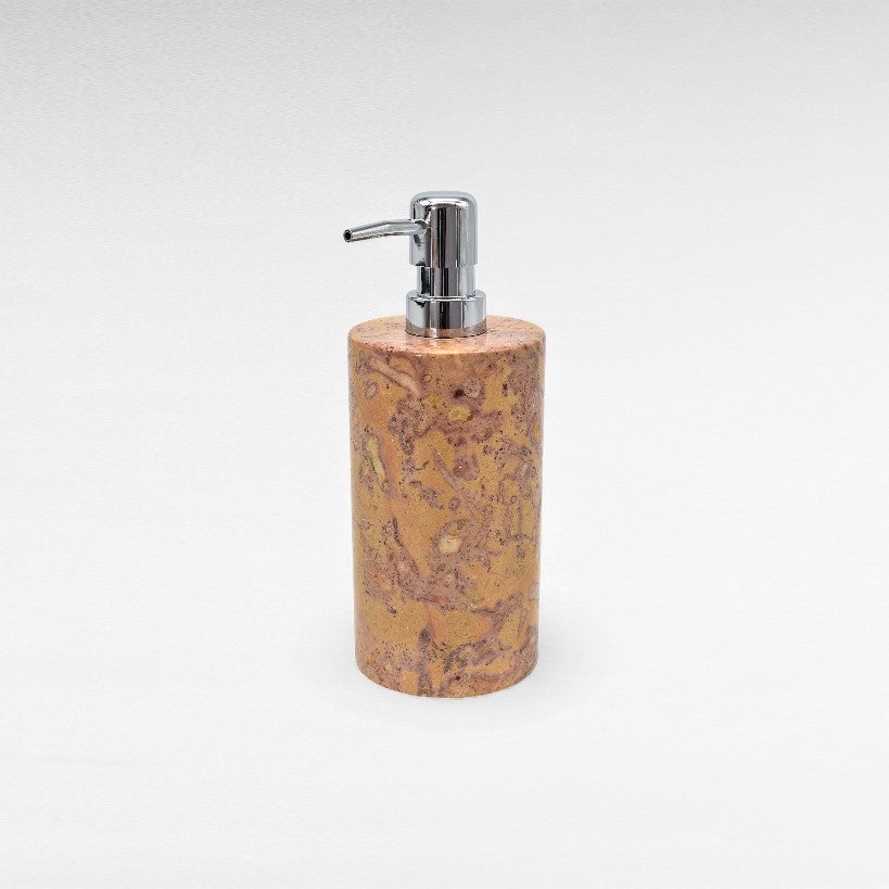 BATHROOM SOAP DISPENSER MARBLE TERACOTTA 7x7x20cm