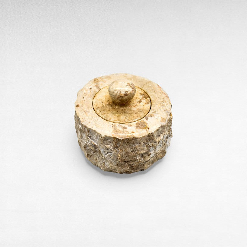 MARBLE BOWL WITH LID