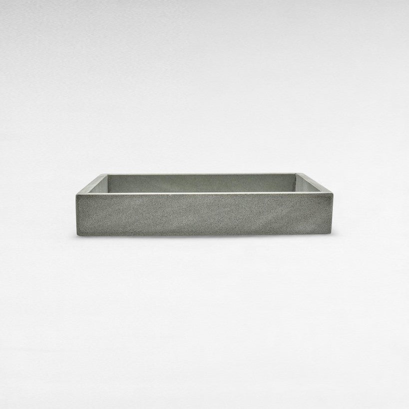 GREY TRAY 27x14x5cm