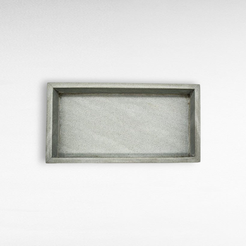 GREY TRAY 27x14x5cm