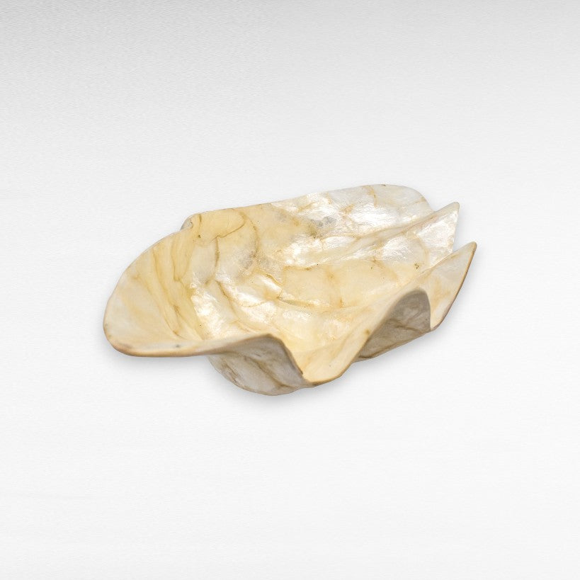DECOR BOWL MOTHER OF PEARL WHITE 20x35x10cm