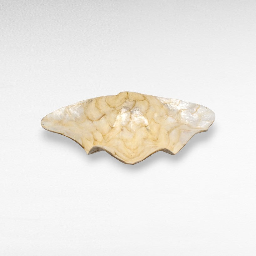 DECOR BOWL MOTHER OF PEARL WHITE 20x35x10cm
