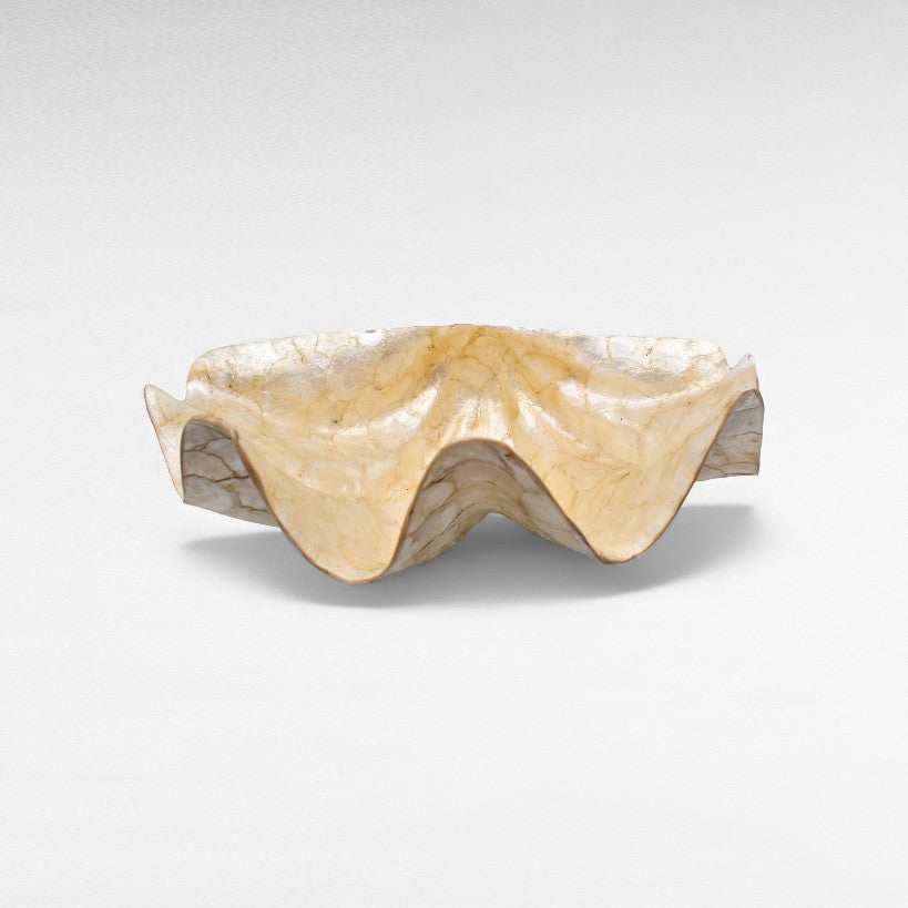 DECOR BOWL MOTHER OF PEARL WHITE 30x40x15cm
