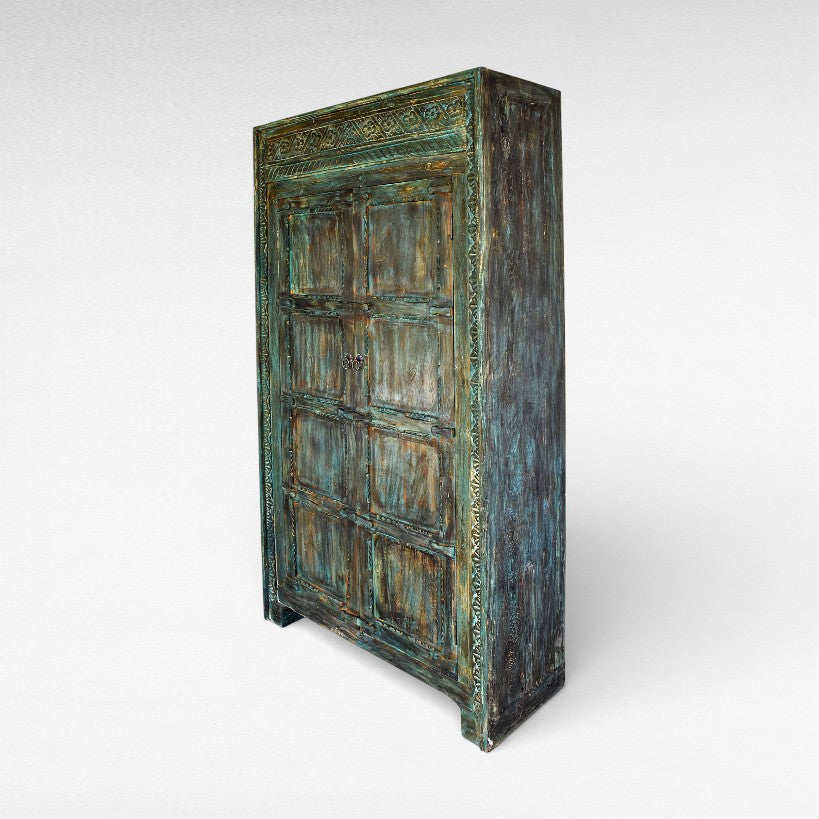 BUFFET WOOD BLACK/GREEN W130 |D50 |H220 cm