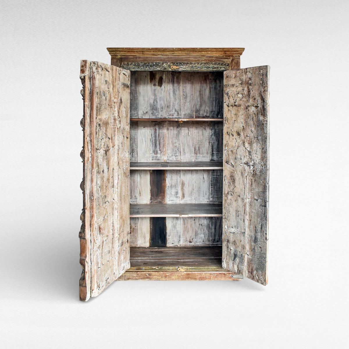 Light Brown Natural Wood Cabinet W112 |D50 |H195 cm