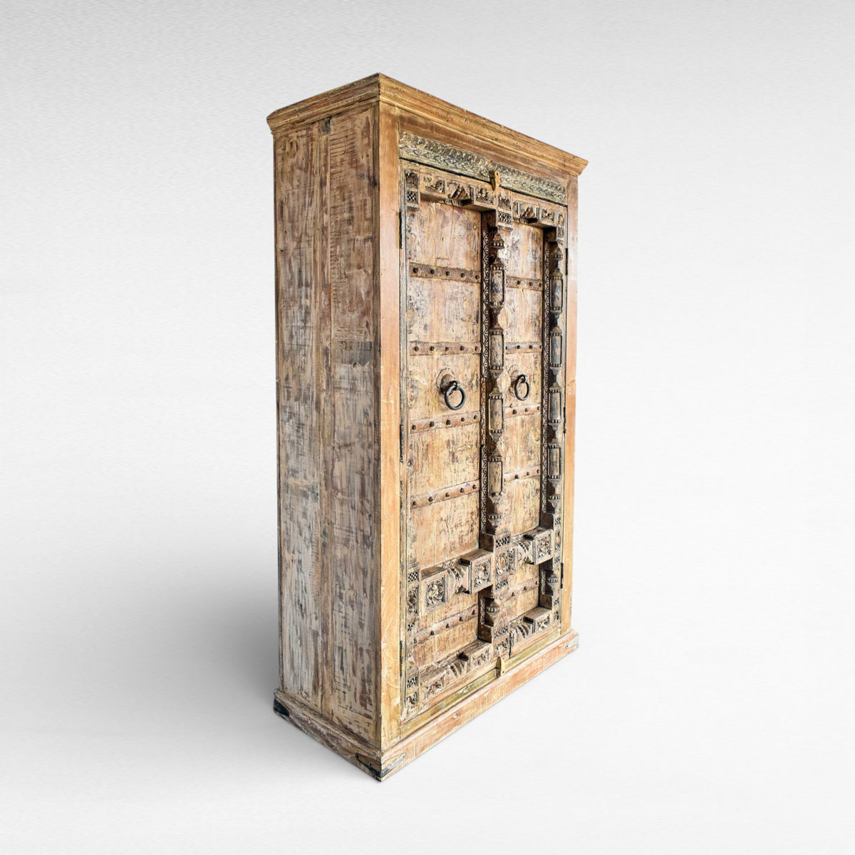 Light Brown Natural Wood Cabinet W112 |D50 |H195 cm
