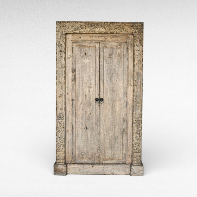 CUPBOARD CABINET OLIVE COLOR AND DURIAN WOOD W110 |D60 |H220 cm