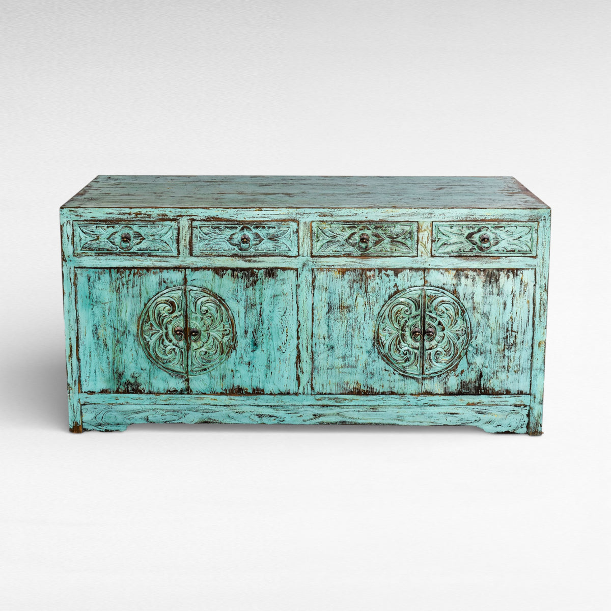 BUFFET WOOD TURQUOISE W165 |D50 |H80 cm