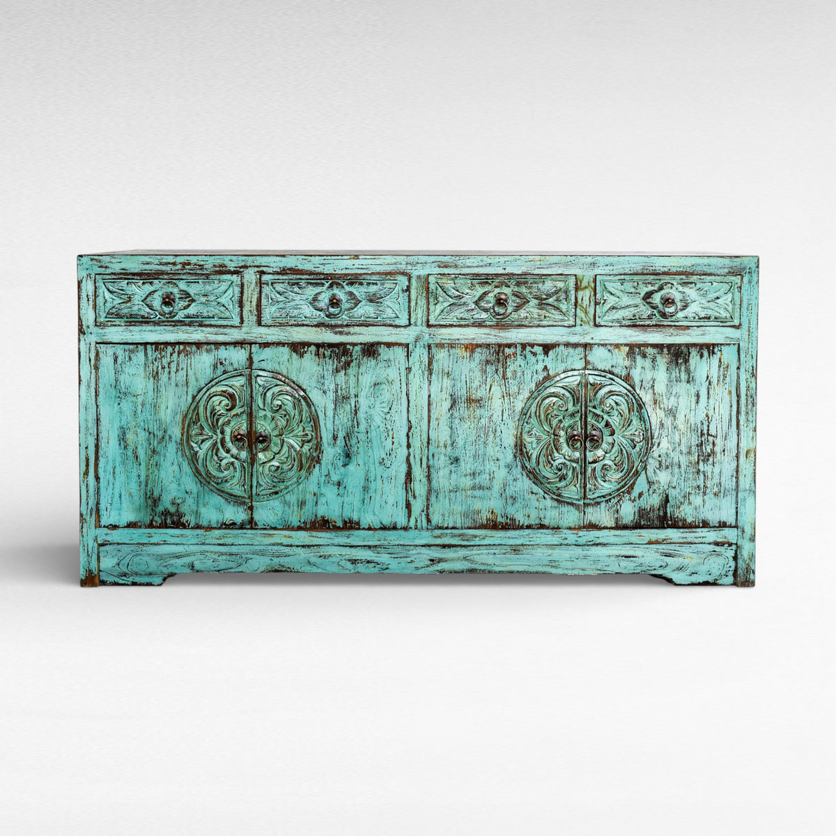BUFFET WOOD TURQUOISE W165 |D50 |H80 cm
