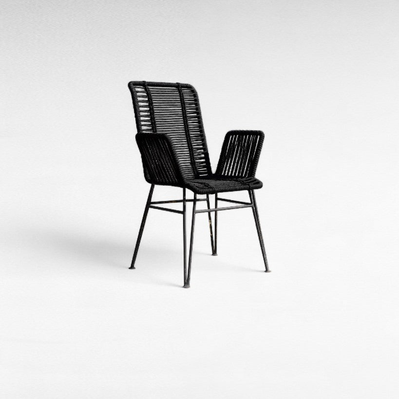 IRON FRAME DINING CHAIR WITH COTTON W62 |D60 |H97 cm