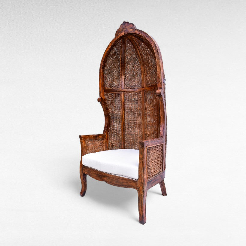 TEAK WOOD AND WOVEN CANE W80 |D70 |H180 cm