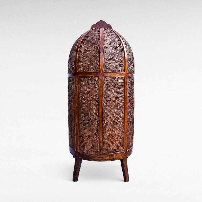 TEAK WOOD AND WOVEN CANE W80 |D70 |H180 cm