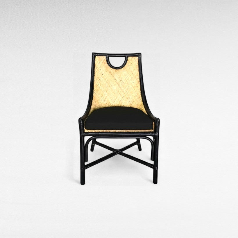 BAMBOO WITH WOVEN RATTAN AND CUSHION W55 |D55 |H100 CM