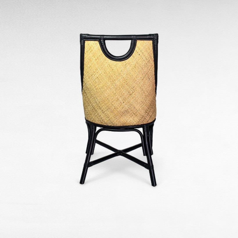 BAMBOO WITH WOVEN RATTAN AND CUSHION W55 |D55 |H100 CM