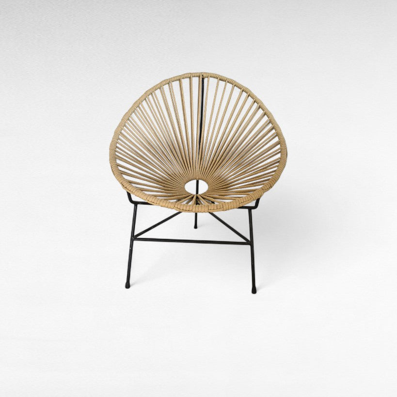 IRON FRAME RELAX CHAIR WITH COTTON ROPE W95 |D75 |H88 CM