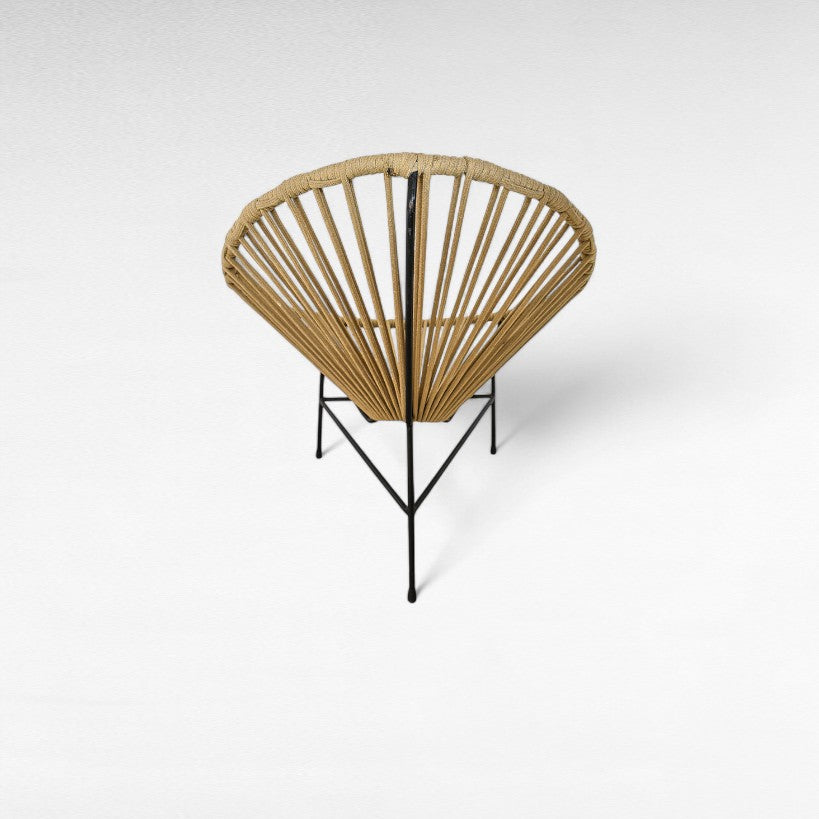 IRON FRAME RELAX CHAIR WITH COTTON ROPE W95 |D75 |H88 CM