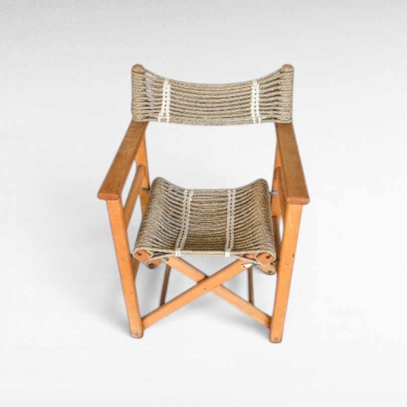 OAK WOOD DINING CHAIR WITH COTTON ROPE W60 |D52 |H87 CM