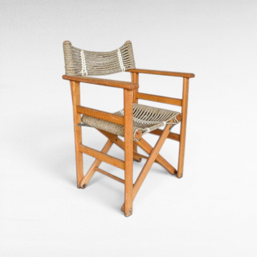 OAK WOOD DINING CHAIR WITH COTTON ROPE W60 |D52 |H87 CM