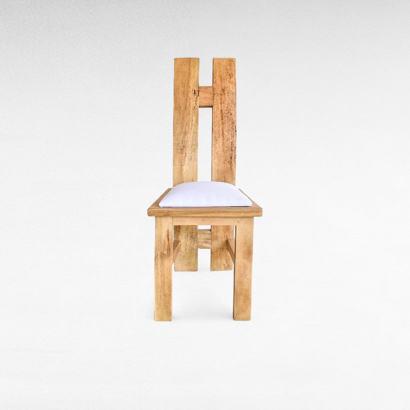 SUAR WOOD DINING CHAIR WITH UPHOLSTERY W43 |D45 |H110 CM