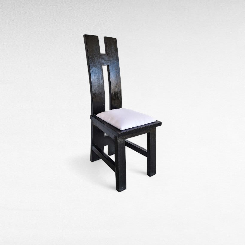 SUAR WOOD DINING CHAIR WITH UPHOLSTERY W43 |D45 |H110 CM