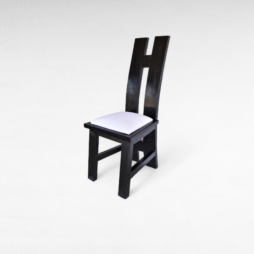 SUAR WOOD DINING CHAIR WITH UPHOLSTERY W43 |D45 |H110 CM