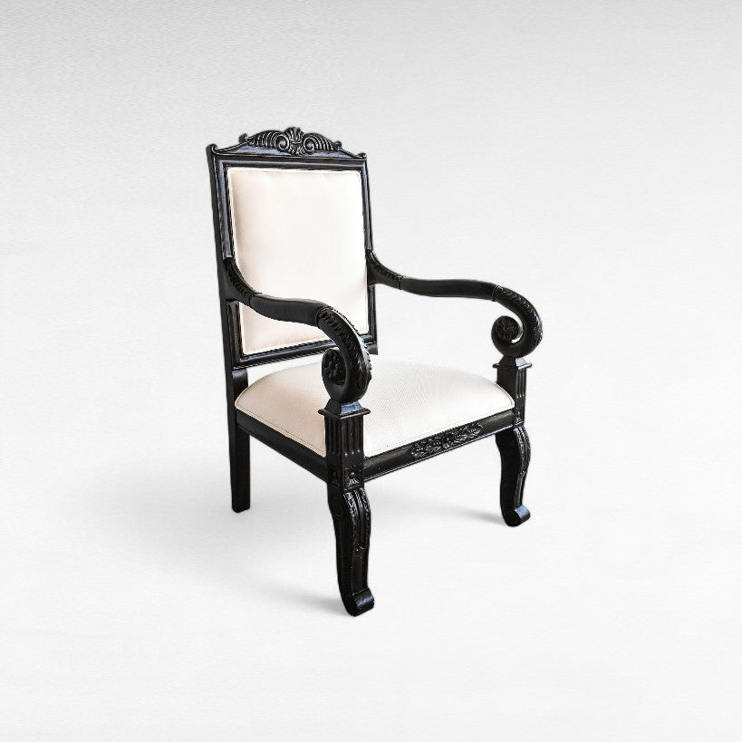 TEAK WOOD RELAX ARMCHAIR WITH UPHOLSTERY W60 |D60 |H110 cm