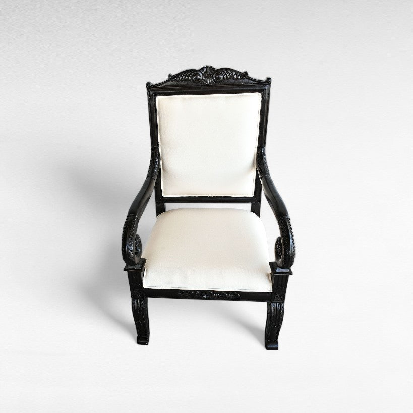 TEAK WOOD RELAX ARMCHAIR WITH UPHOLSTERY W60 |D60 |H110 cm