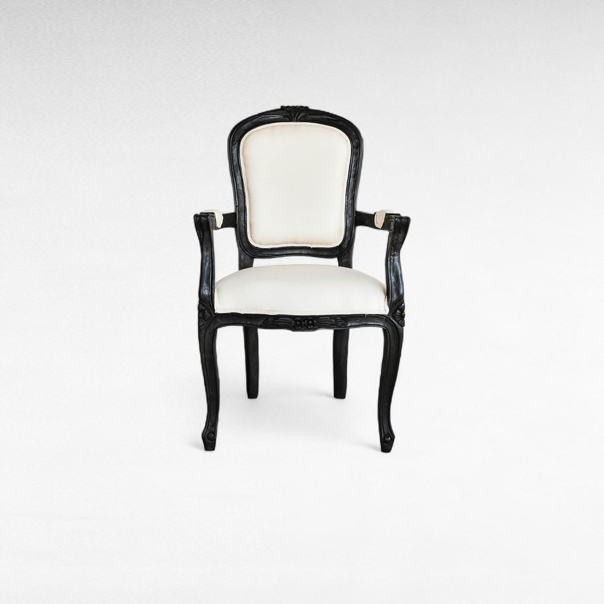 CARVED SUAR WOOD DINING CHAIR WITH UPHOLSTERY W60 |D55 |H110 CM