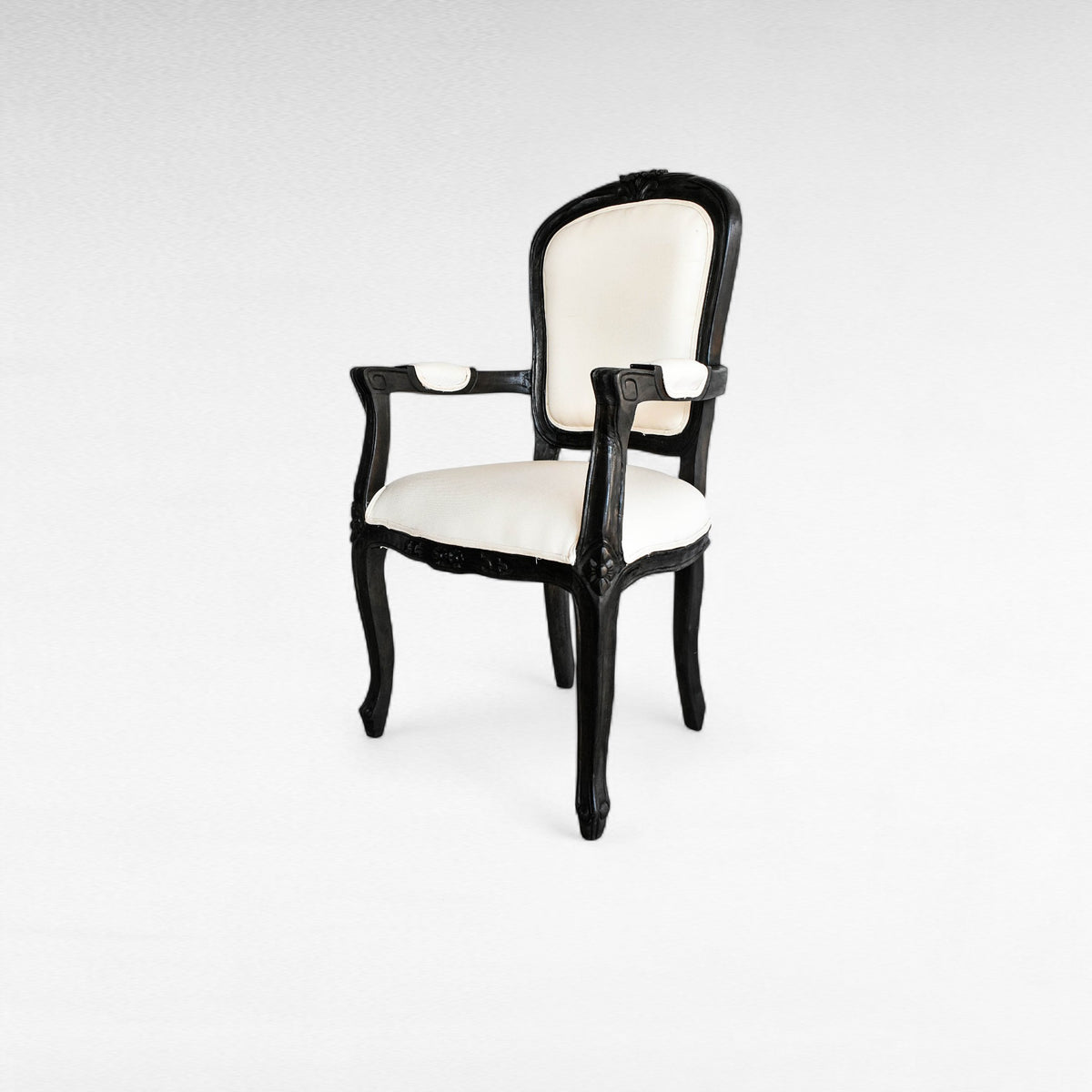 CARVED SUAR WOOD DINING CHAIR WITH UPHOLSTERY W60 |D55 |H110 CM