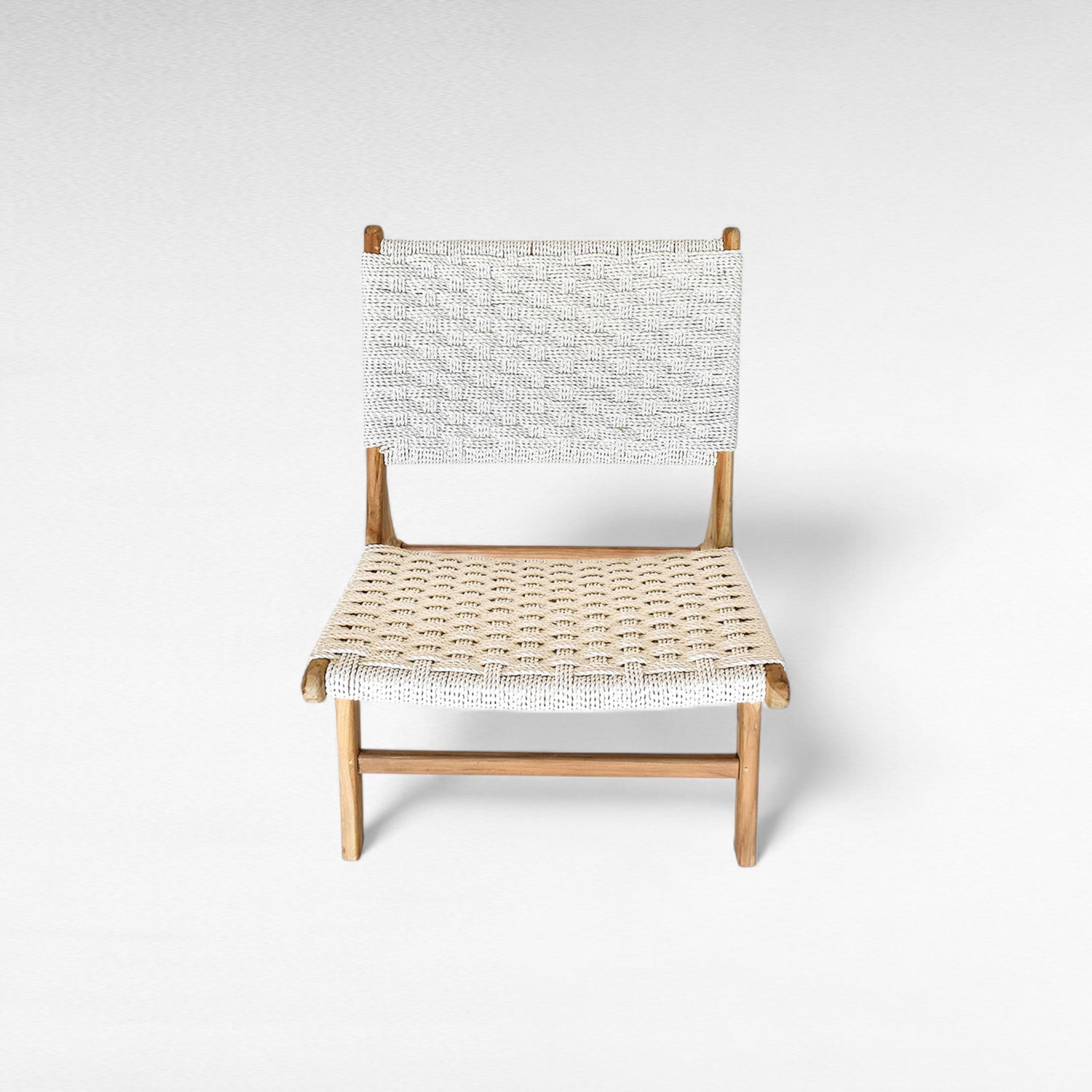 TEAK WOOD RELAX CHAIR WITH SYNTETIC RAFFIA W60 |D90 |H65 cm
