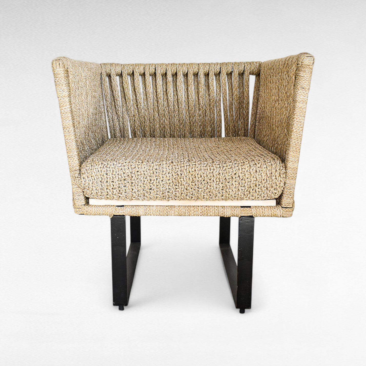 IRON FRAME RELAX ARMCHAIR WITH COTTON ROPE W80 |D70 |H90 cm