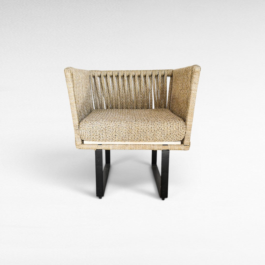 IRON FRAME RELAX ARMCHAIR WITH COTTON ROPE W80 |D70 |H90 CM