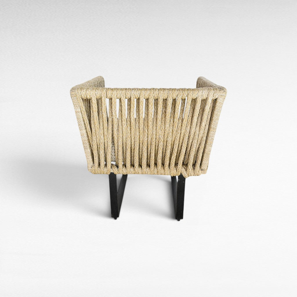 IRON FRAME RELAX ARMCHAIR WITH COTTON ROPE W80 |D70 |H90 CM