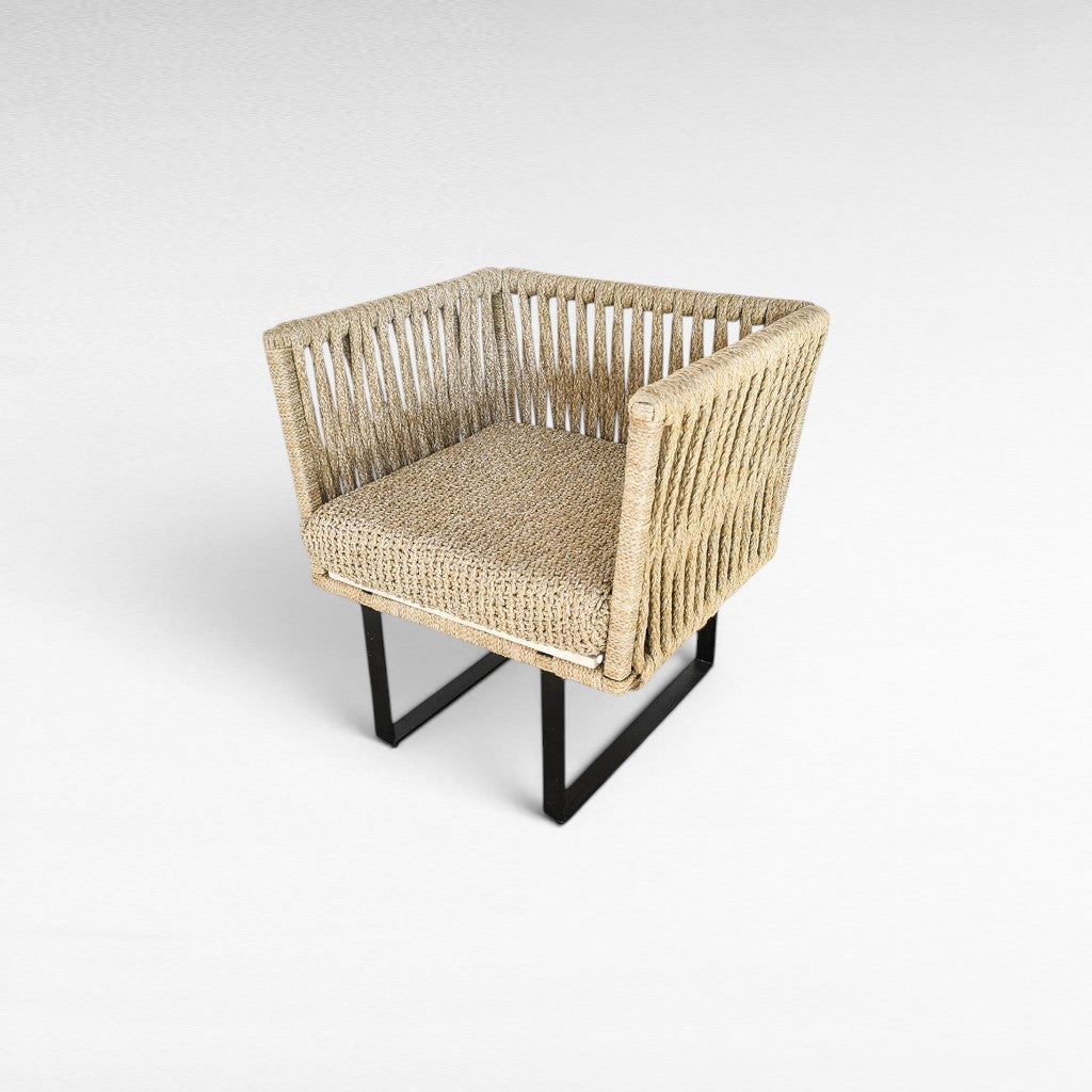 IRON FRAME RELAX ARMCHAIR WITH COTTON ROPE W80 |D70 |H90 CM