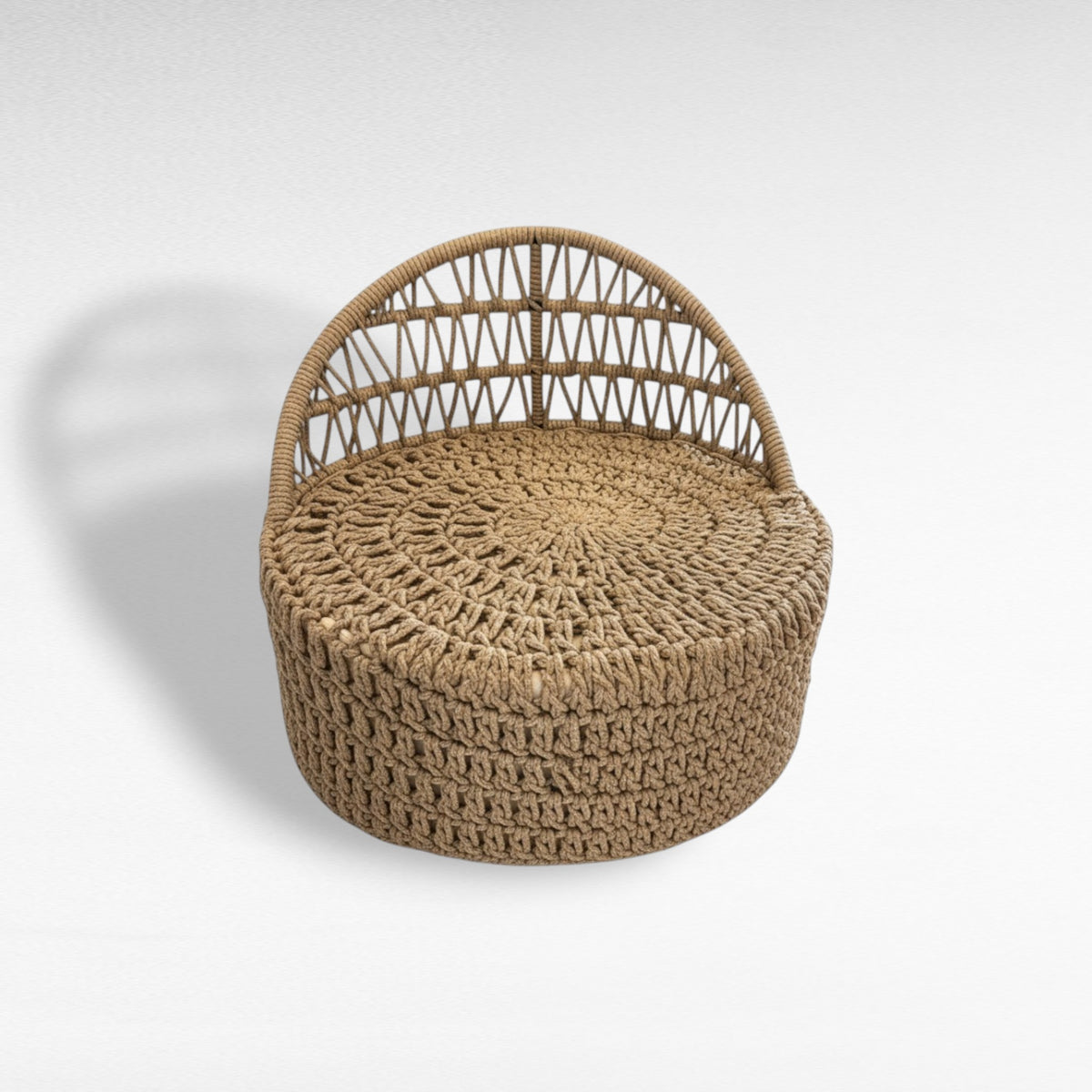 IRON FRAME RELAX CHAIR WITH COTTON ROPE W90 |D90 |H90 CM