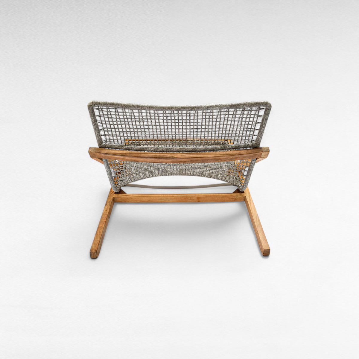 TEAK WOOD RELAX CHAIR WITH ALUMINIUM FRAME AND ROPE W90 |D106 |H77 CM