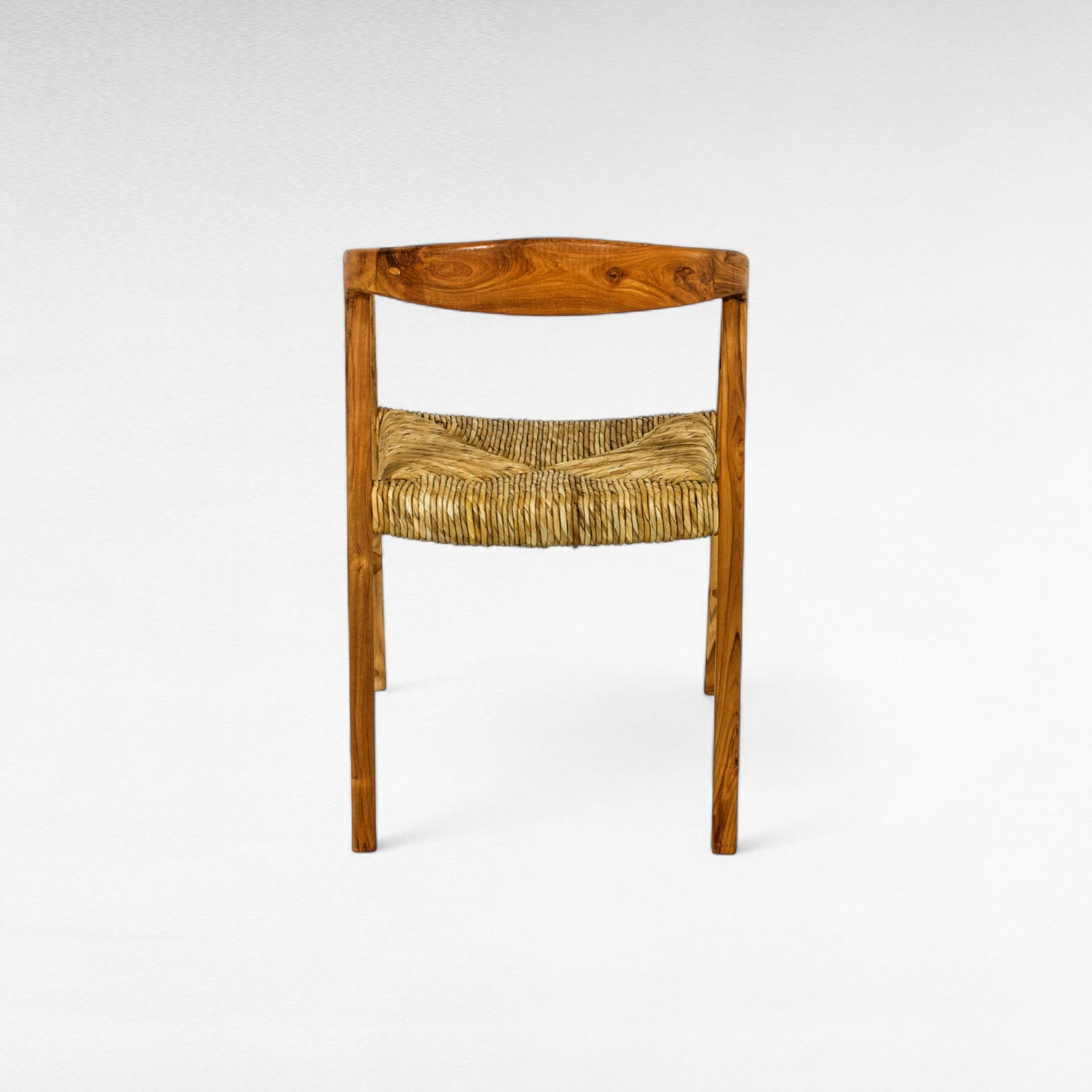 TEAK WOOD DINING CHAIR WITH NATURAL RAFFIA W53 |D52 |H72 CM