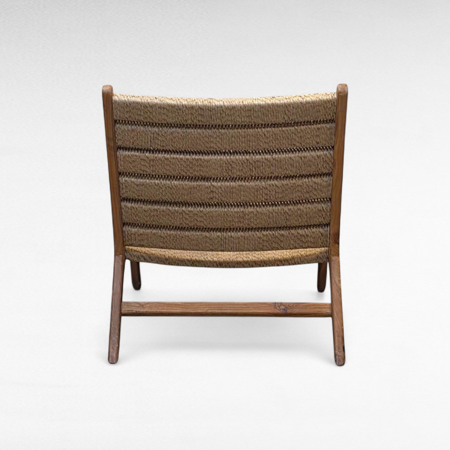 TEAK WOOD RELAX CHAIR WITH SYNTHETIC RAFFIA W63 |D82 |H70 cm