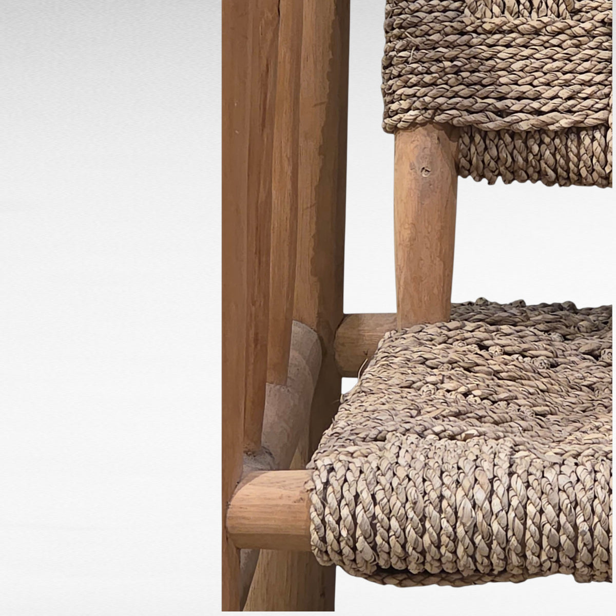 TEAK WOOD RELAX CHAIR WITH NATURAL RAFFIA W63 |D84 |H70 CM
