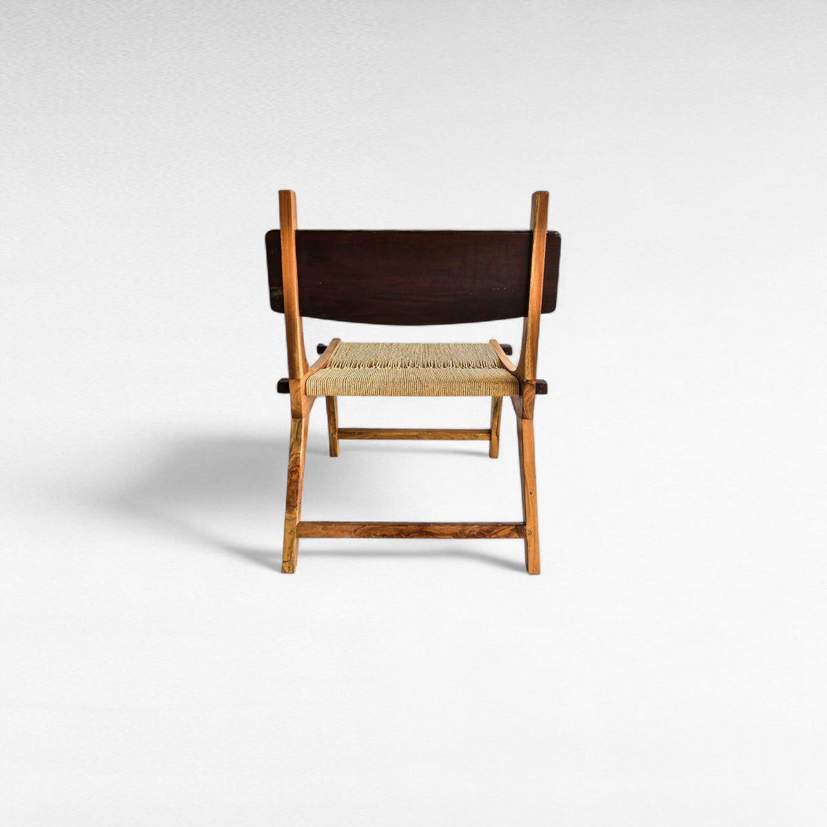 TEAK WOOD AND SYNTHETIC RAFFIA W65 |D80 |H90 CM