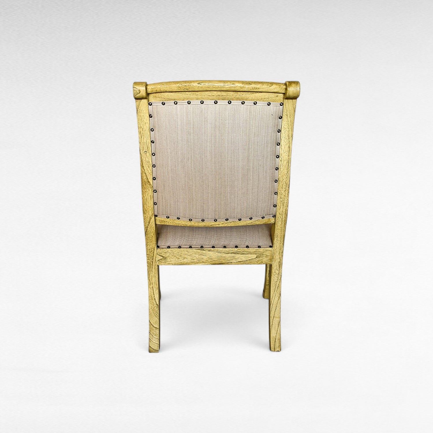 OLIVE COLOR CEDAR WOOD DINING CHAIR WITH UPHOLSTERY W59 |D59 |H95 CM