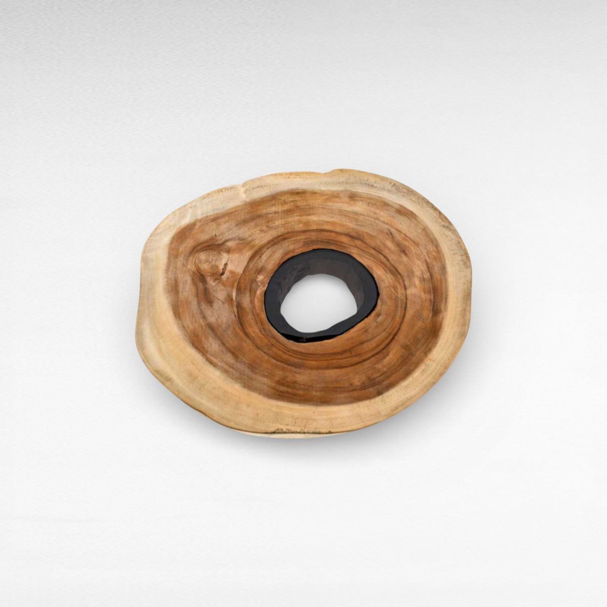 COFFEE TABLE SUAR WOOD & GLASS NATURAL W80 |D70 |H45 CM
