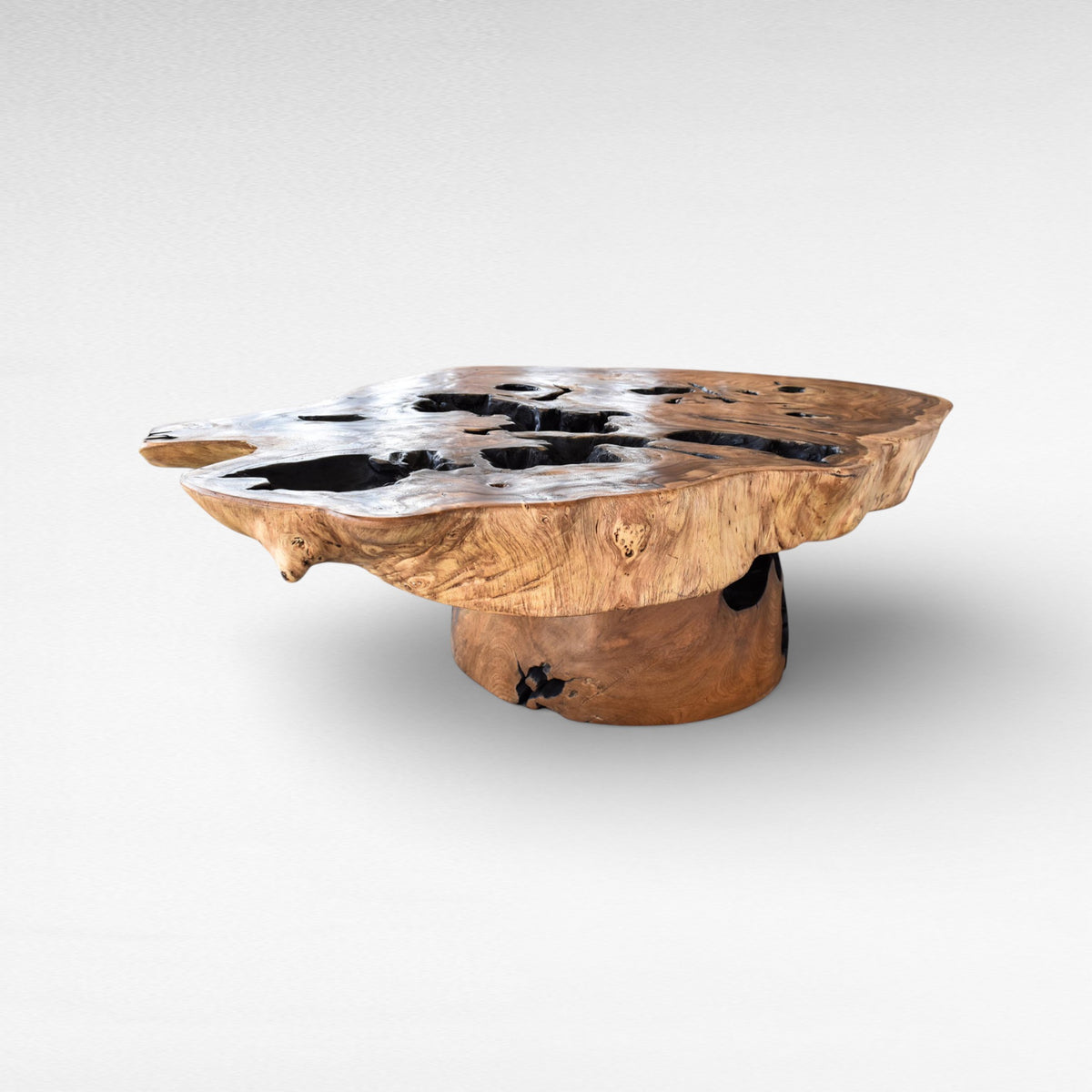 COFFEE TABLE SUAR WOOD NATURAL W165 |D130 |H90 cm