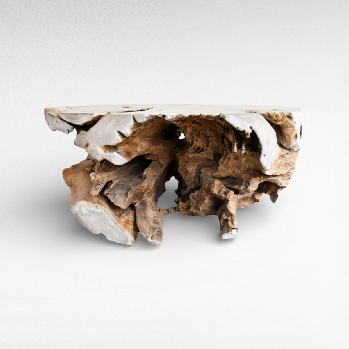 COFFEE TABLE TEAK WOOD BLEACHED W100 |D130 |H45 cm