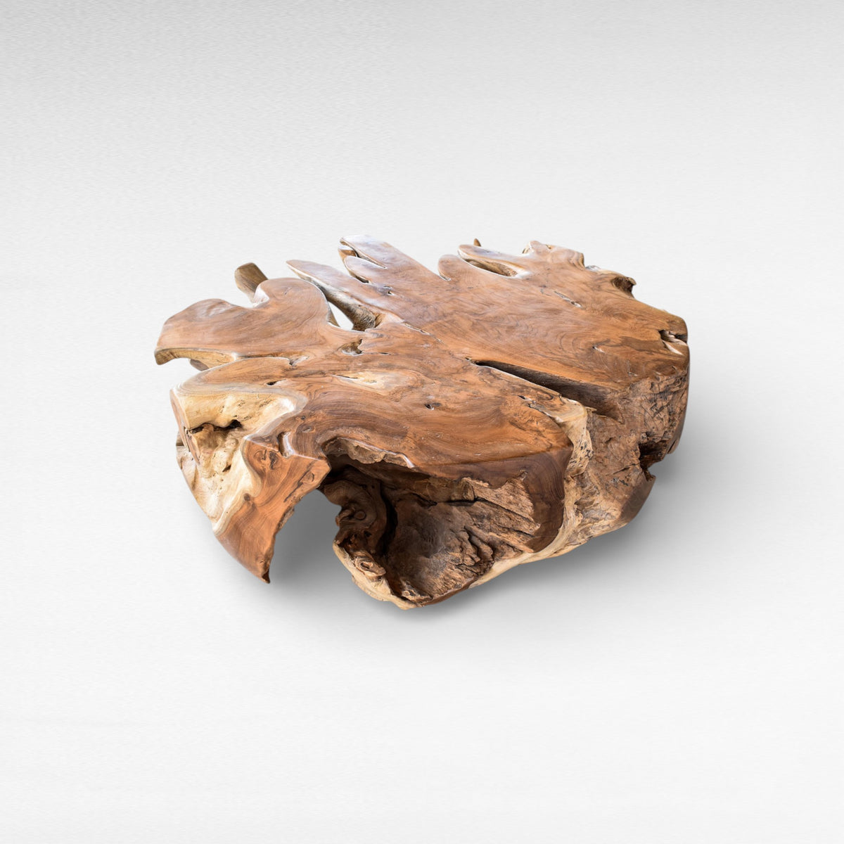 TEAK WOOD ROUND COFFEE TABLE NATURAL W90 |D90 |H45 cm