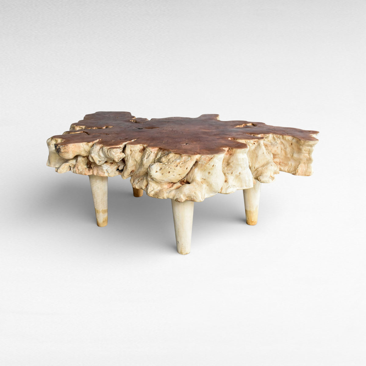 COFFEE TABLE LYCHEE WOOD NATURAL COLOR W144 |D144 |H45 cm
