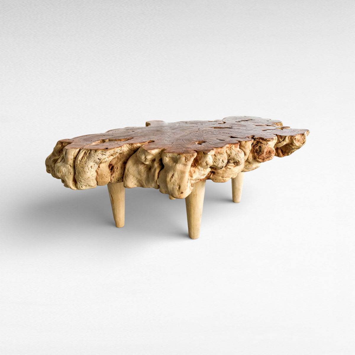 COFFEE TABLE LYCHEE WOOD NATURAL COLOR W144 |D144 |H45 cm