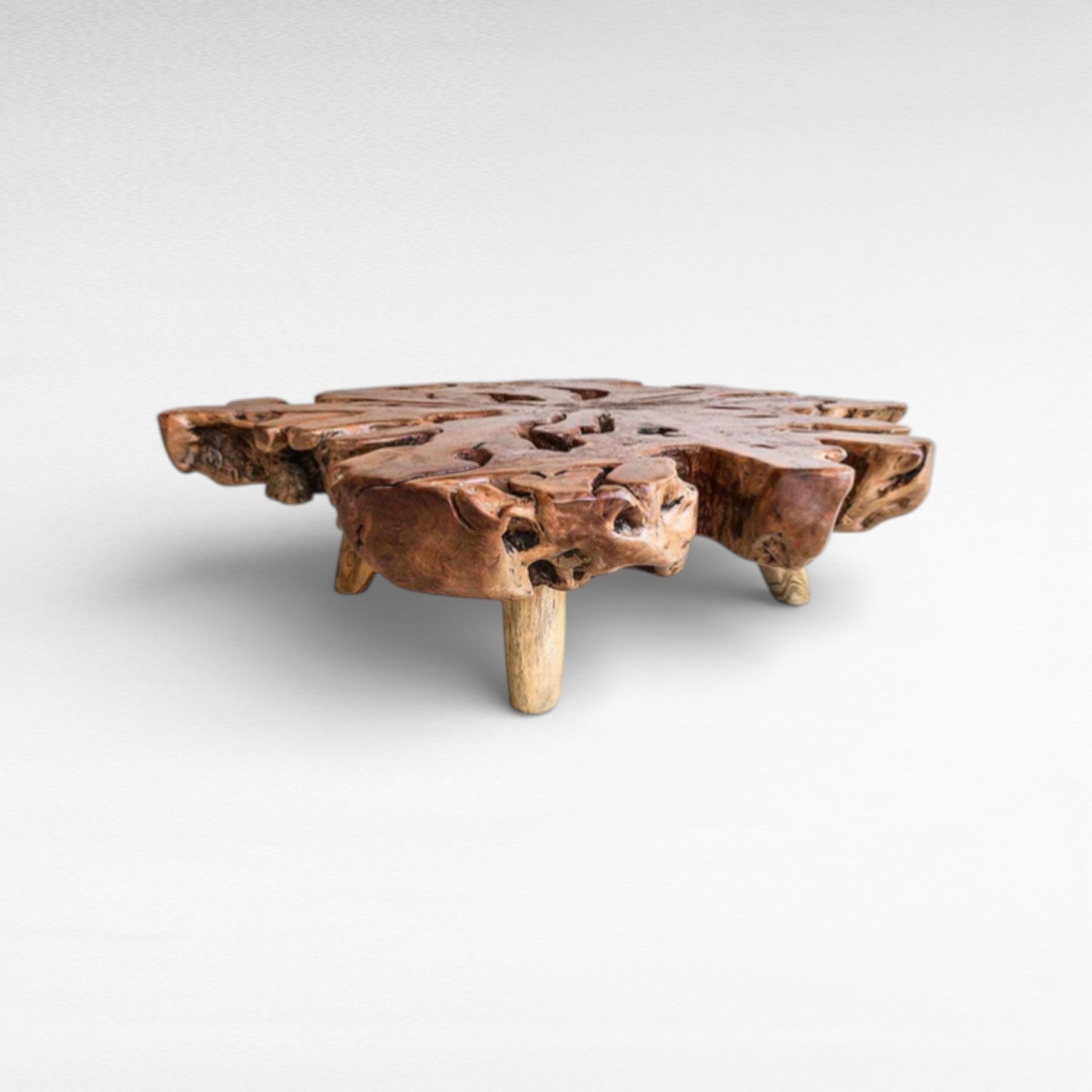 NATURAL COFFEE TABLE EUPHORIA LONGANA WOOD W170 |D170 |H45 cm