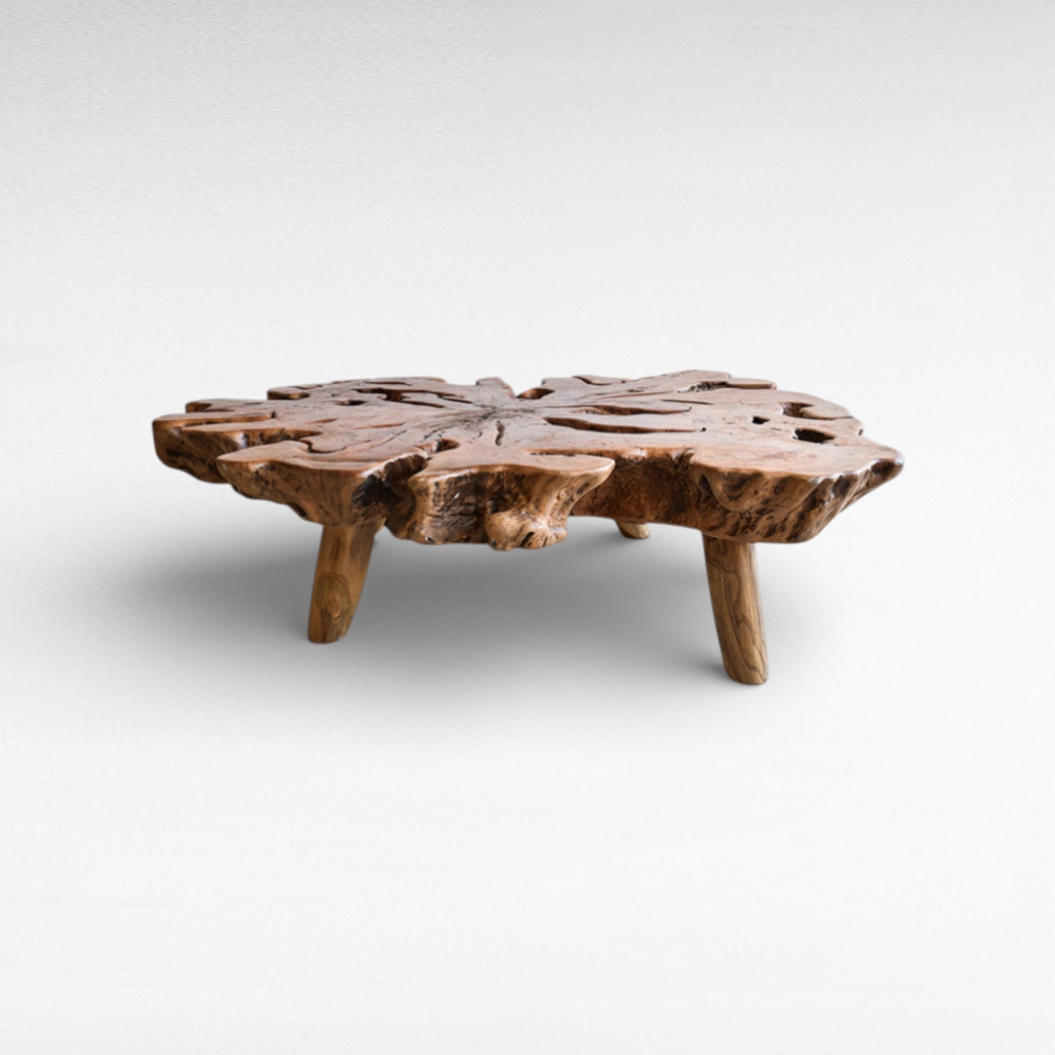 NATURAL COFFEE TABLE EUPHORIA LONGANA WOOD W170 |D170 |H45 cm